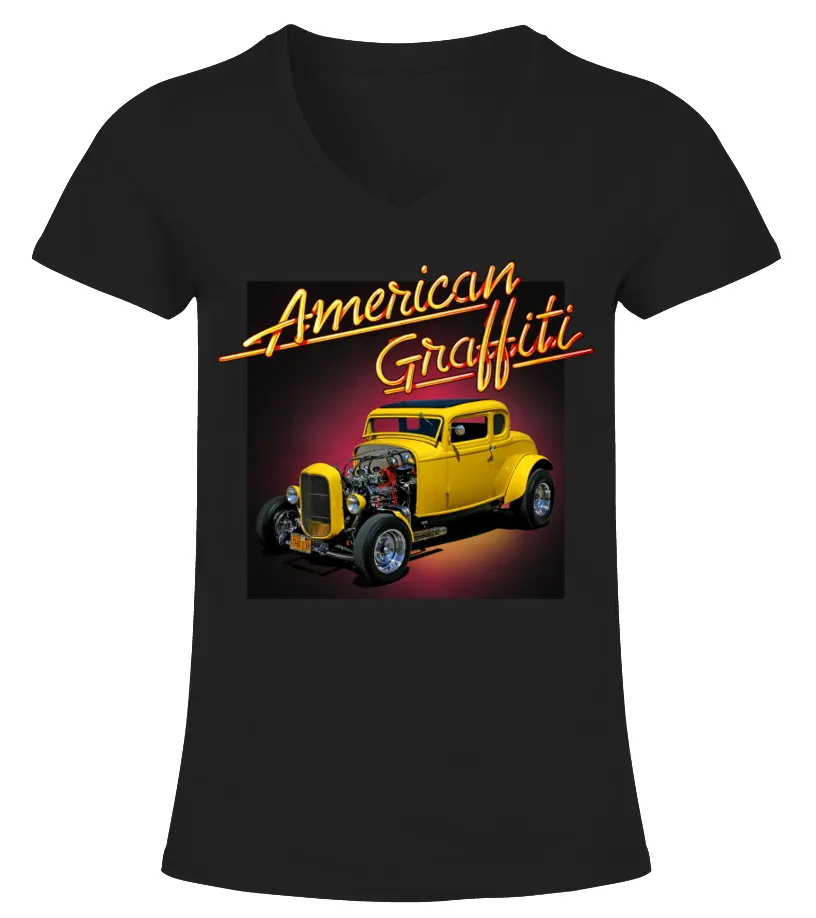 006. American Graffiti BK Camiseta cuello pico Mujer