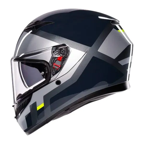 AGV K3 Shade Grey Yellow Fluo + Kit Bluetooth Lokui K30 