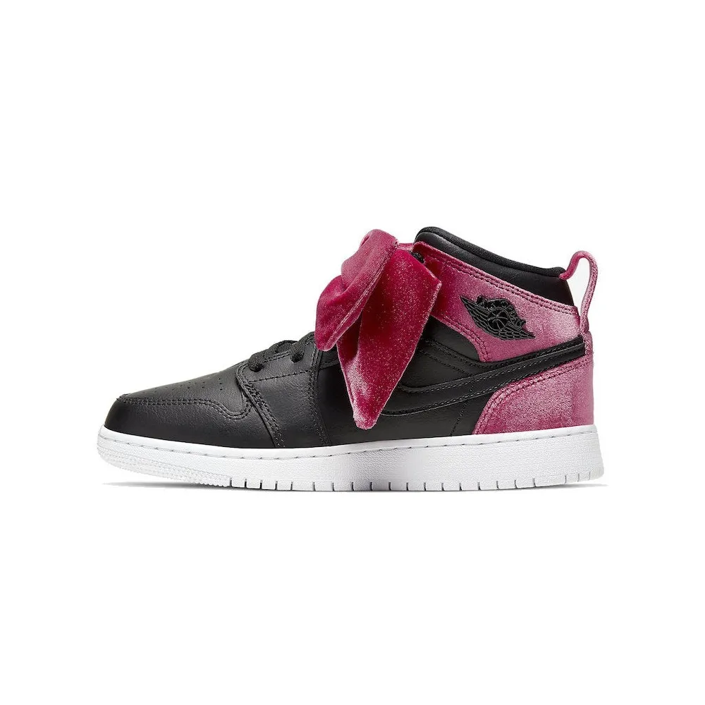 Air Jordan 1 Mid Bow Black Noble Red