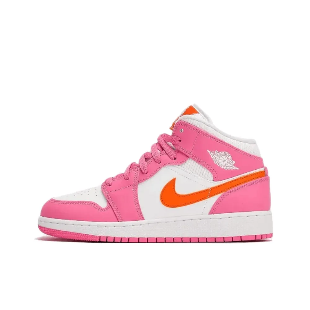 Air Jordan 1 Mid Pinksicle Safety Orange