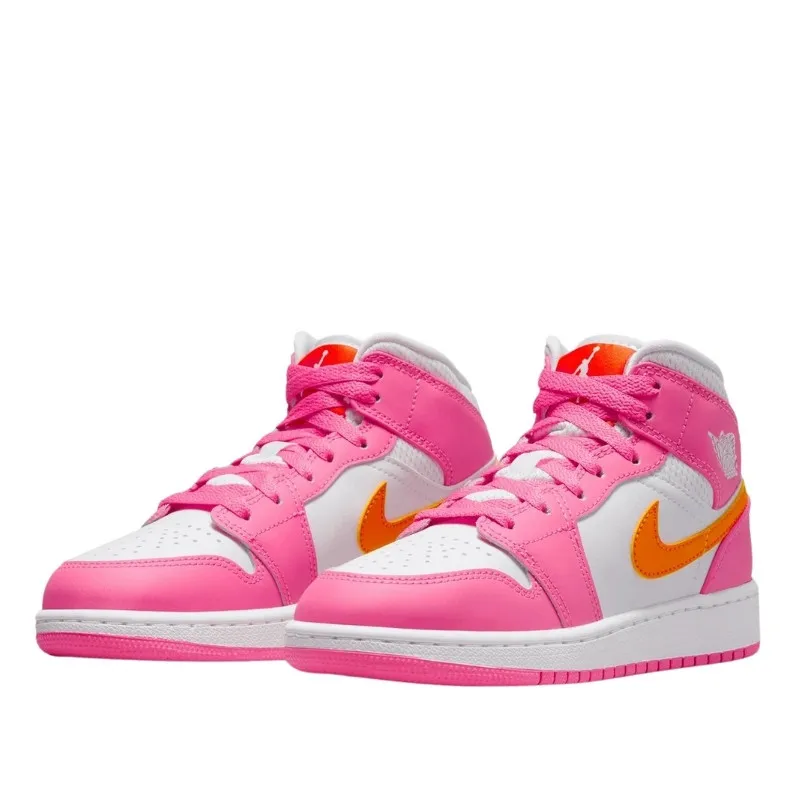 Air Jordan 1 Mid Pinksicle Safety Orange