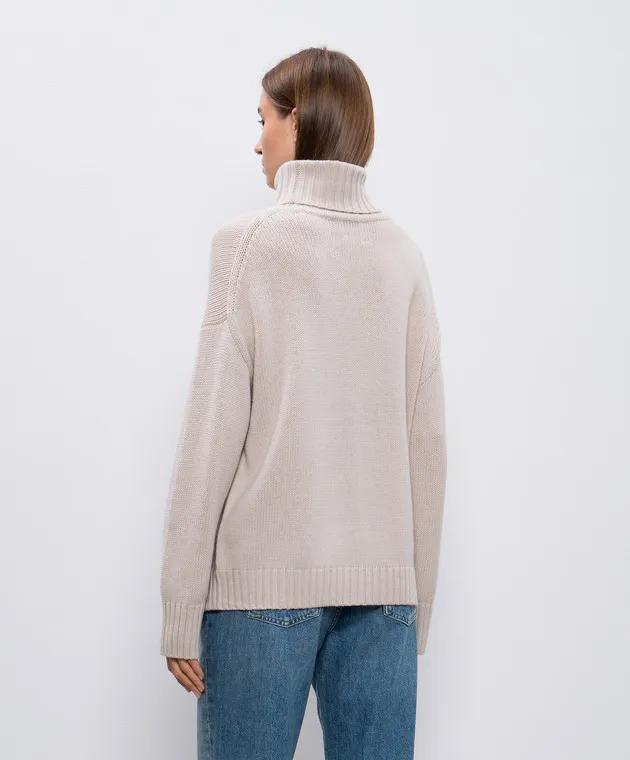 Allude Beige wool and cashmere sweater