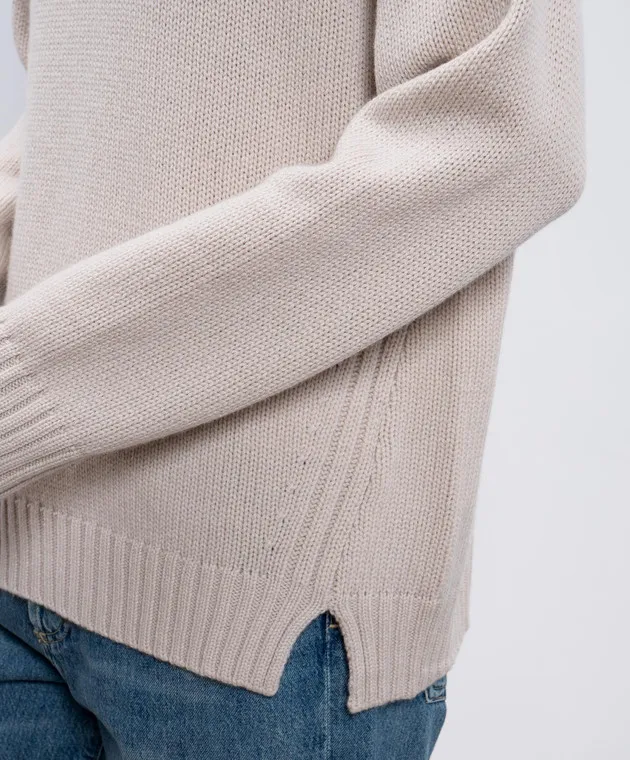 Allude Beige wool and cashmere sweater