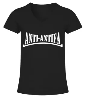 ANTI-ANTIFA Camiseta cuello pico Mujer