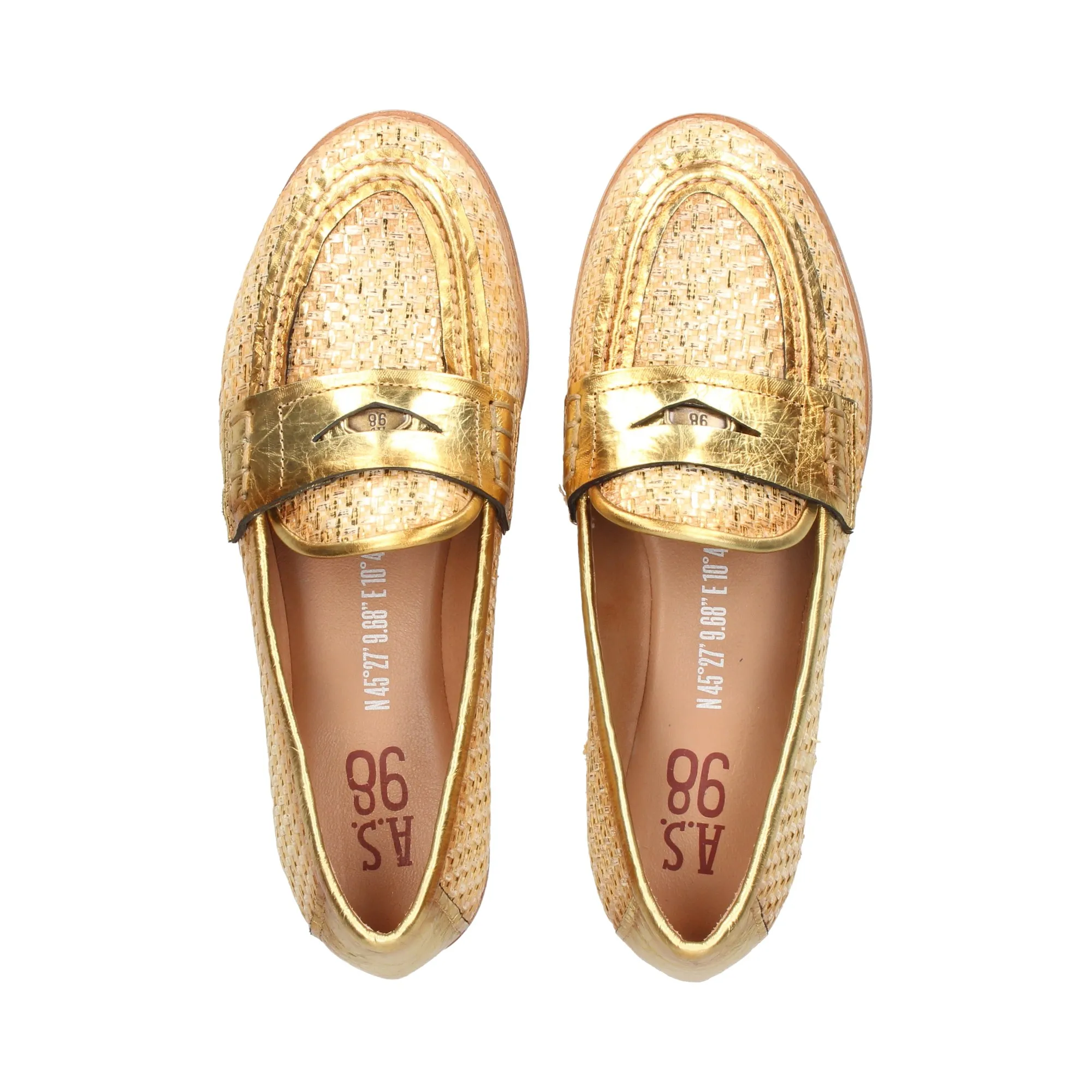 A.S.98 Mocasines de Mujer 301 6002 ORO+OT