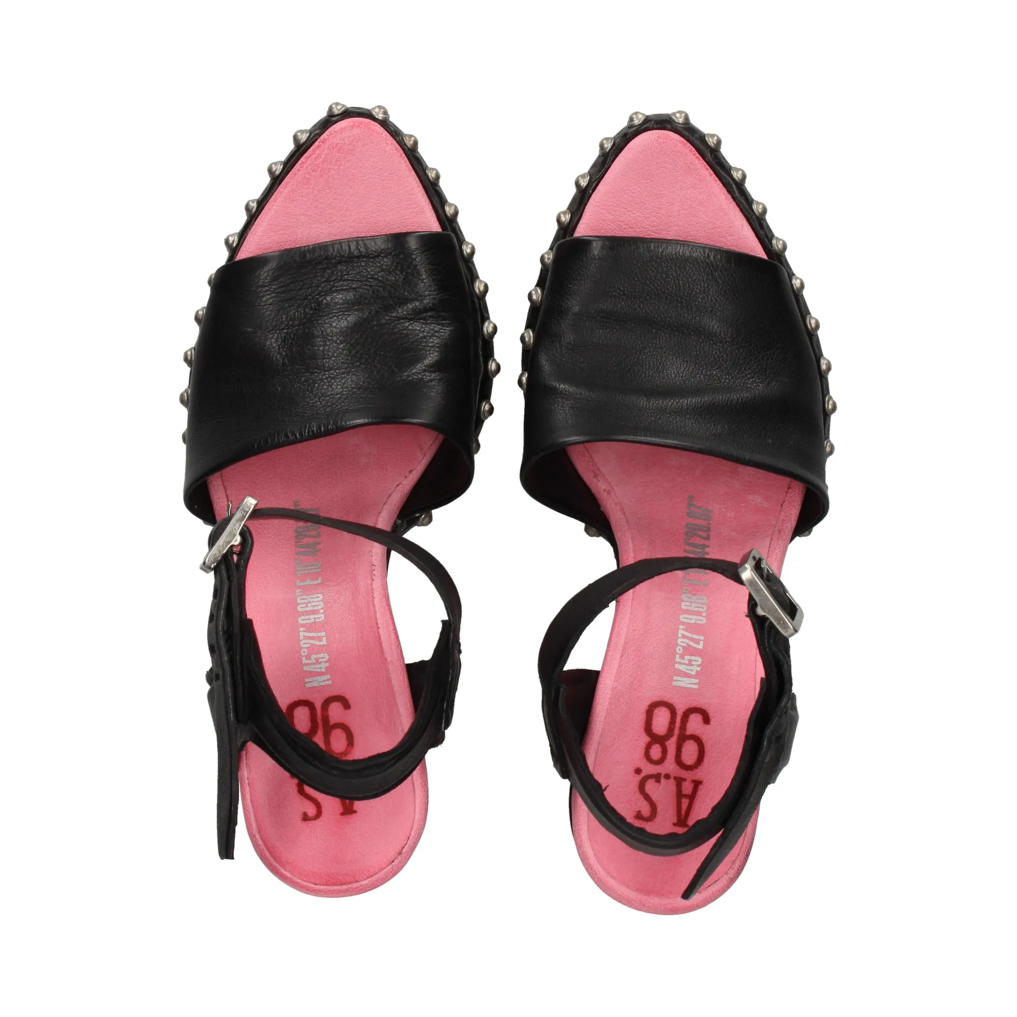 A.S.98 Sandalias con plataforma de Mujer 101 0001 NERO+S