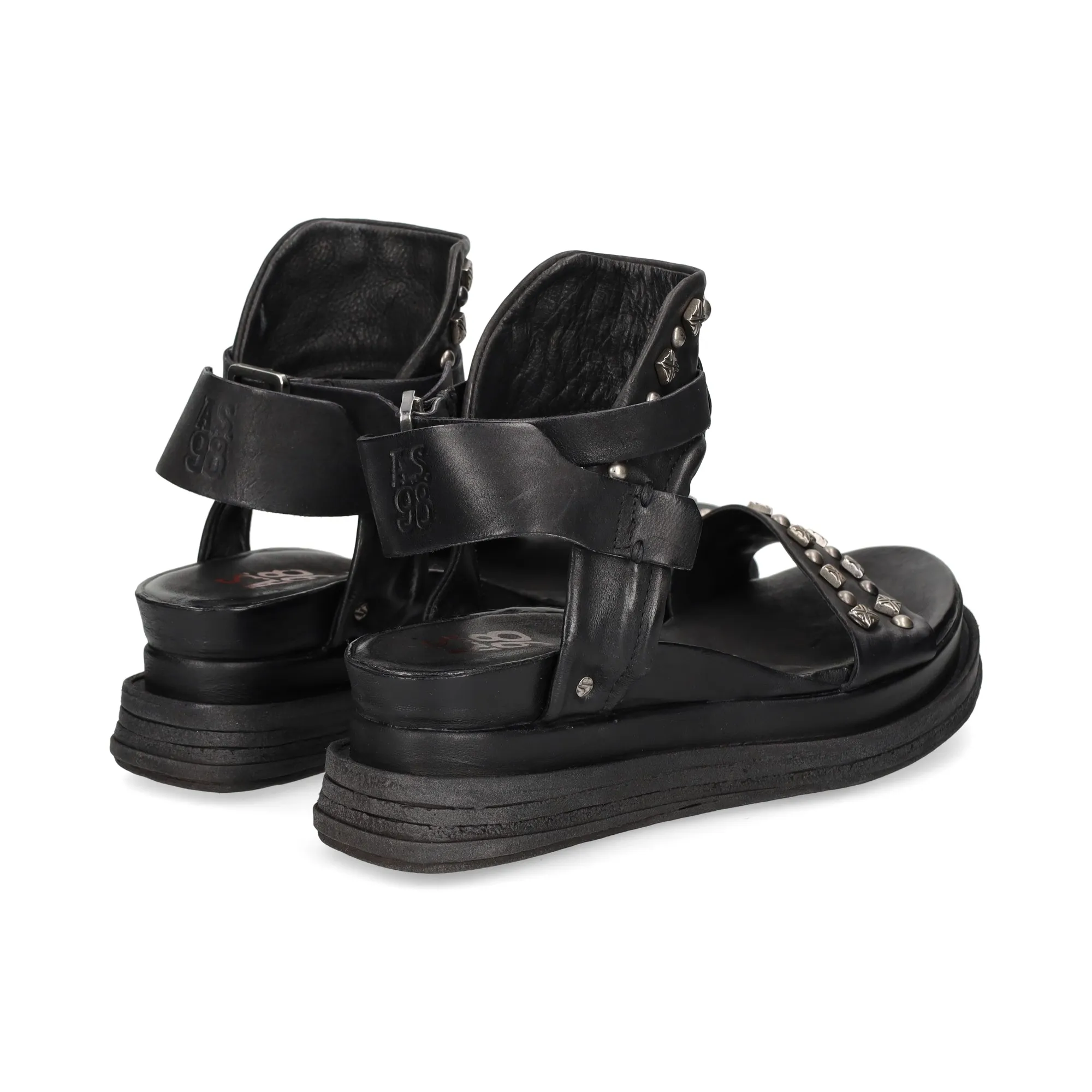 A.S.98 Sandalias con plataforma de Mujer 101 6002 NERO