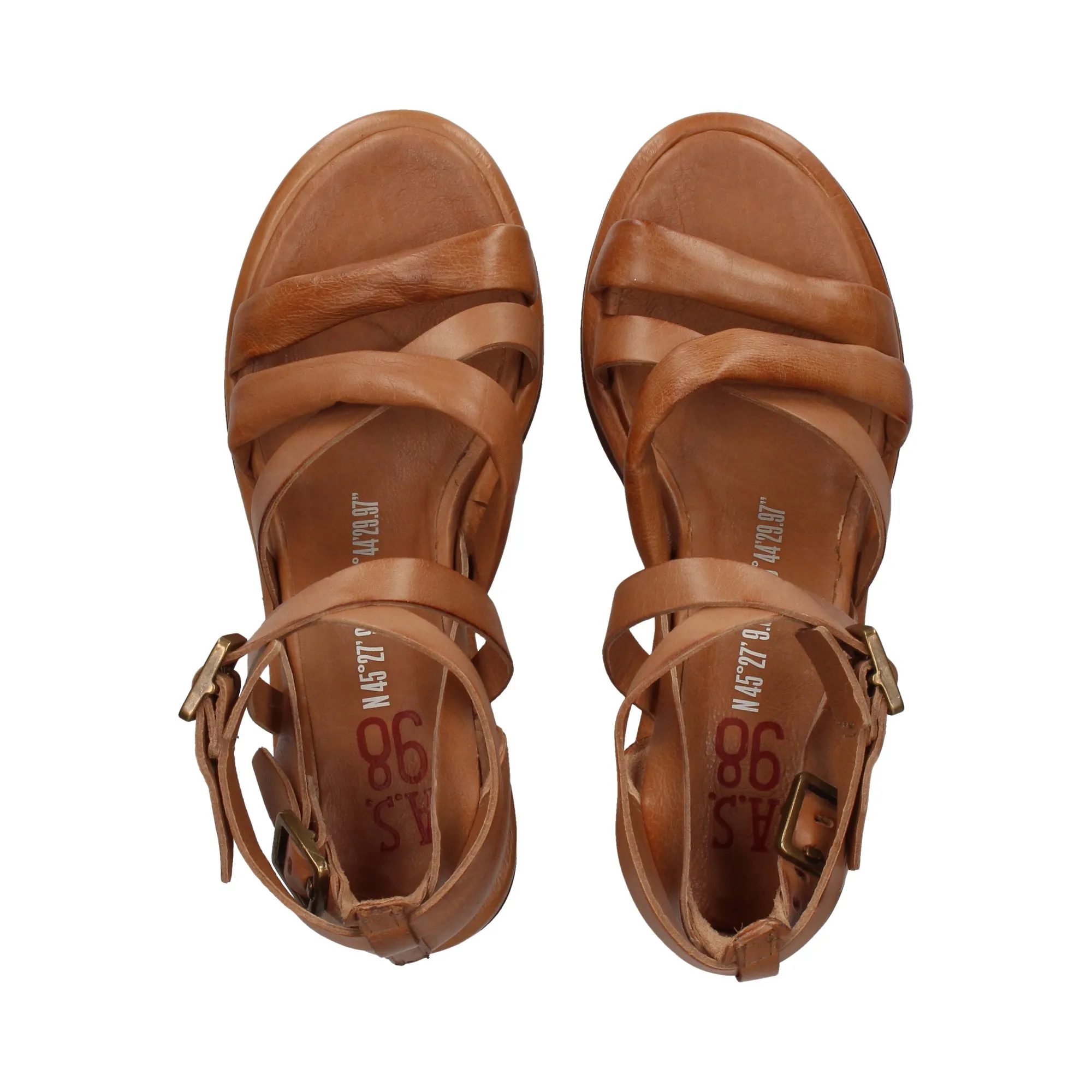 A.S.98 Sandalias con tacón de Mujer 201 6020 CAMEL