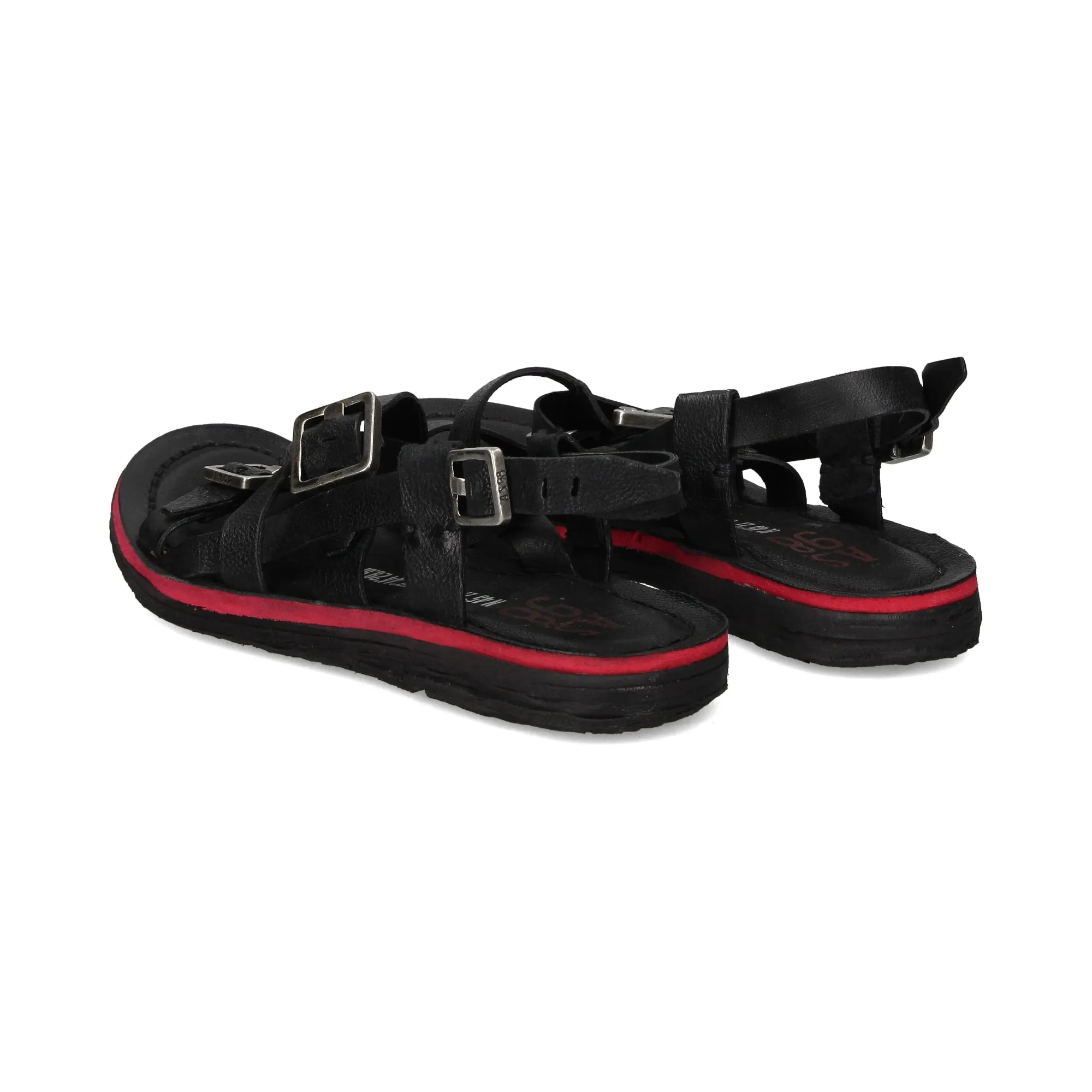 A.S.98 Sandalias planas de Mujer 101 6002 NERO+N