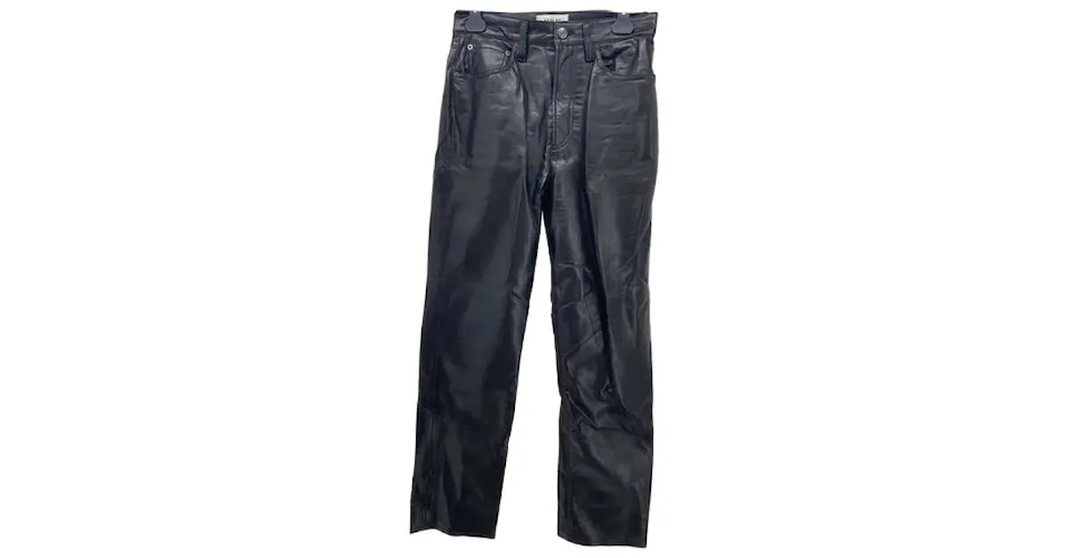 Autre Marque AGOLDE Pantalón T.Cuero internacional S Negro 