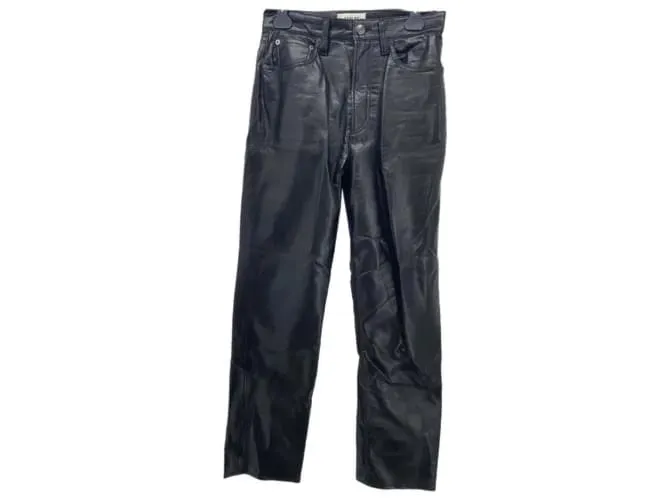 Autre Marque AGOLDE Pantalón T.Cuero internacional S Negro 