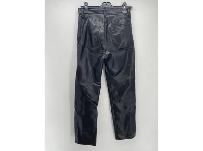 Autre Marque AGOLDE Pantalón T.Cuero internacional S Negro 