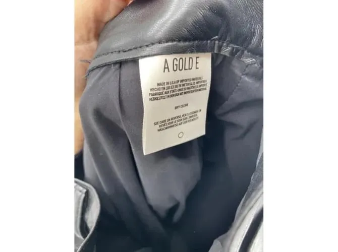 Autre Marque AGOLDE Pantalón T.Cuero internacional S Negro 