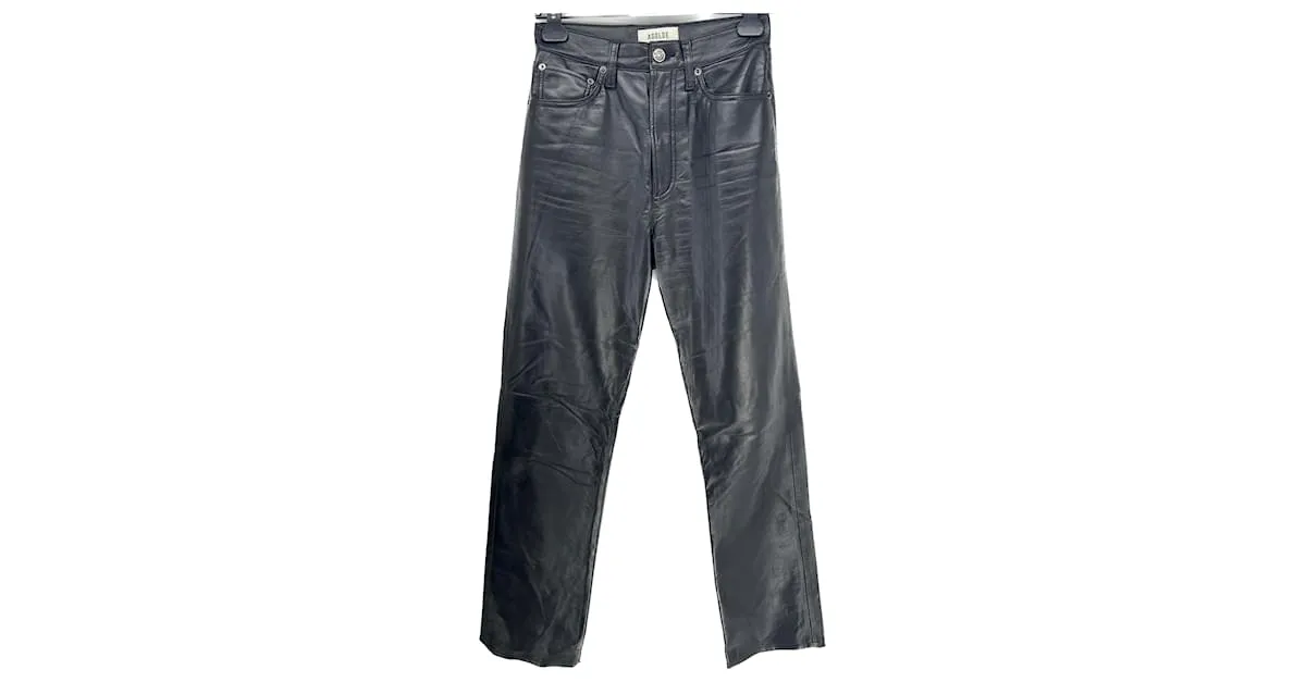 Autre Marque Pantalón AGOLDE T.US 24 Piel Negro 