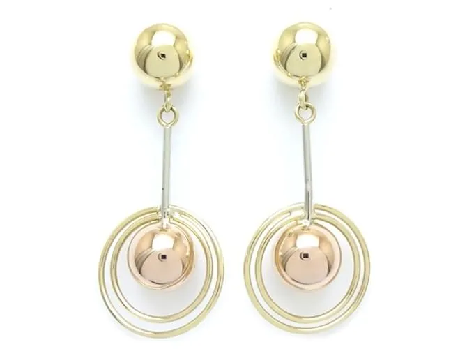 Autre Marque Pendientes de oro multicolor de 18K 