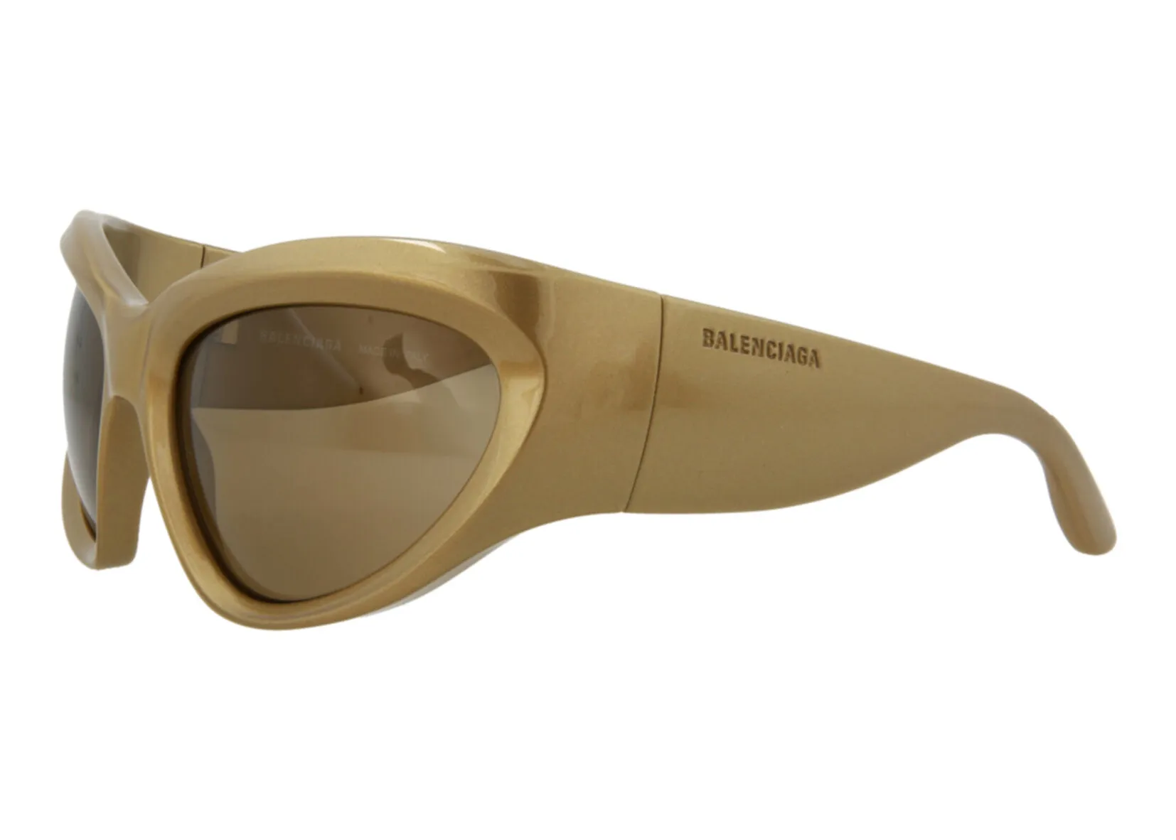 Balenciaga Shield Sunglasses Gold/Brown