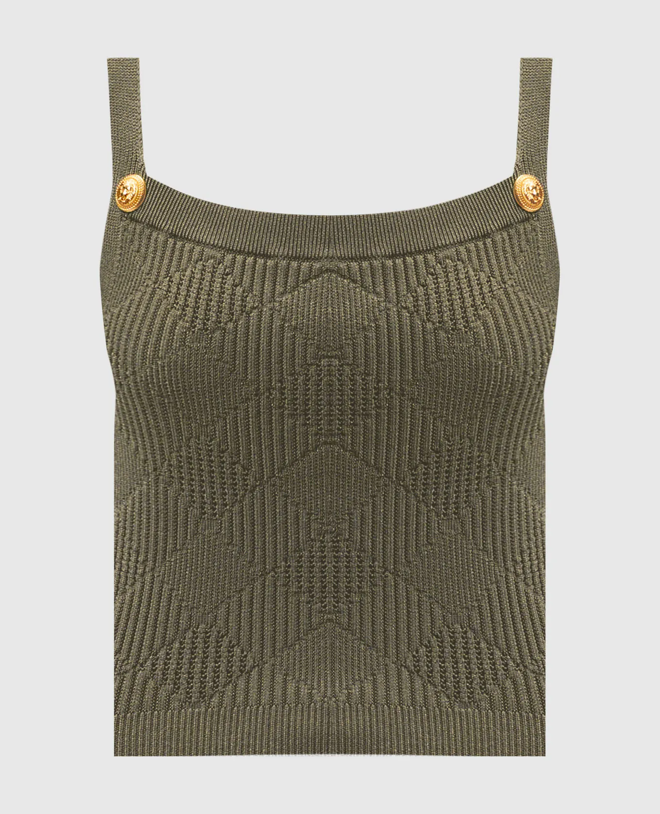 Balmain Green top in a geometric pattern