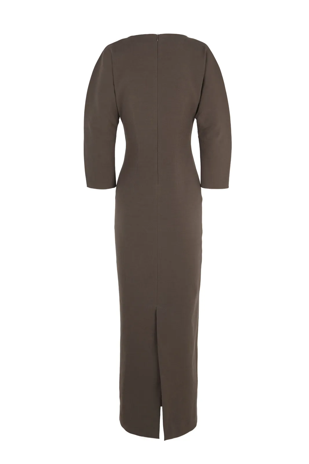 Bawa, brown fitted dress