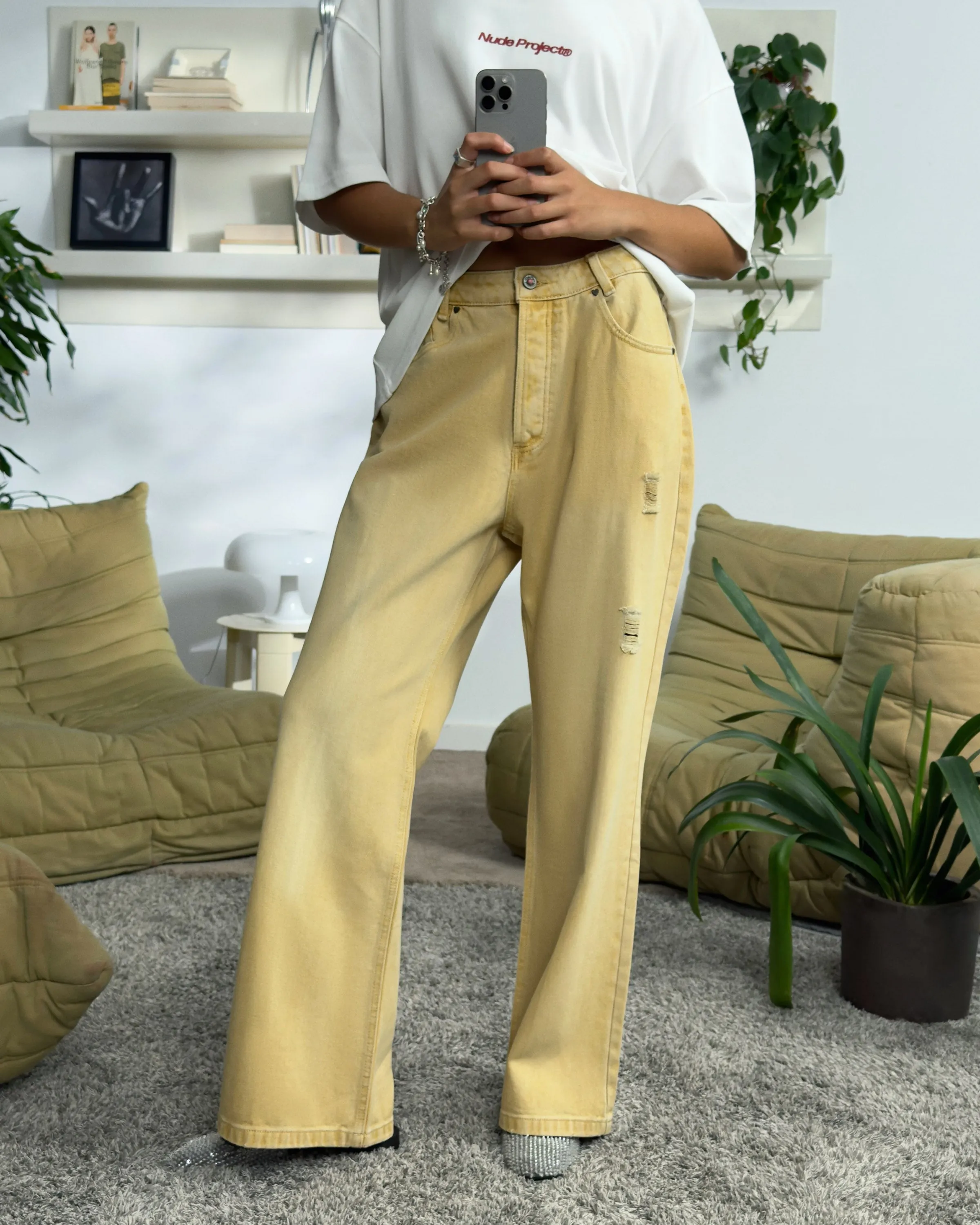 BOOTCUT PANTS YELLOW