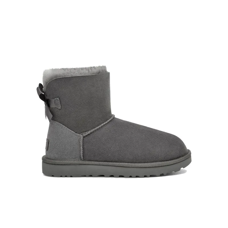 Botas de invierno UGG Mini Bayley Bow II (gris) Mujer