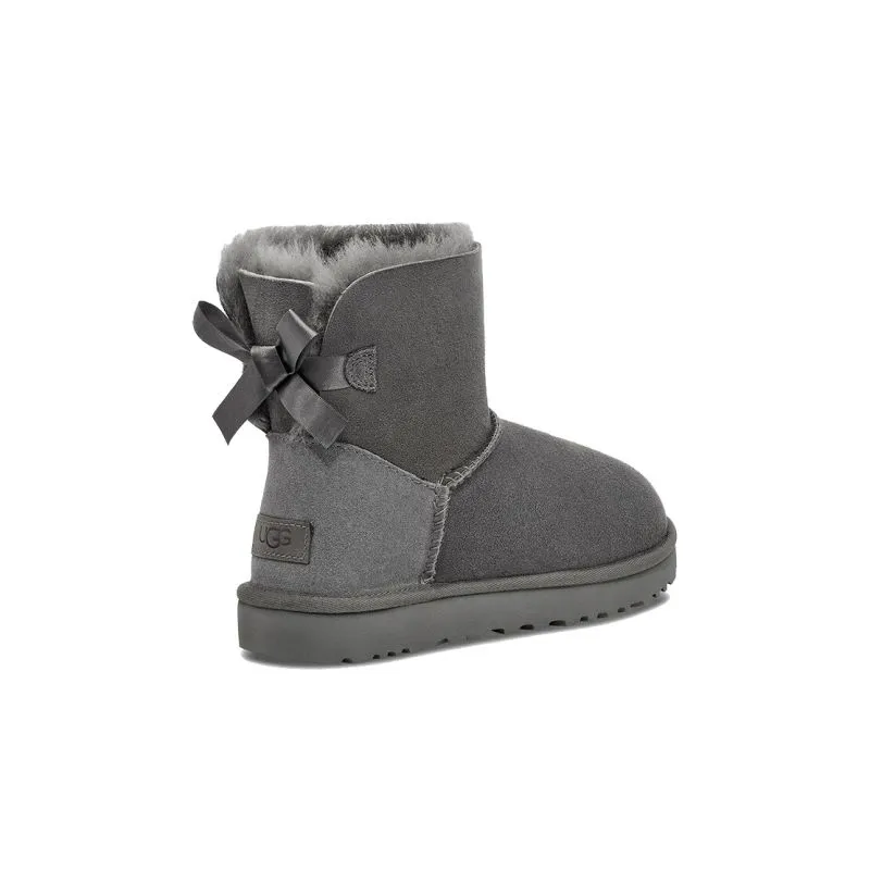 Botas de invierno UGG Mini Bayley Bow II (gris) Mujer