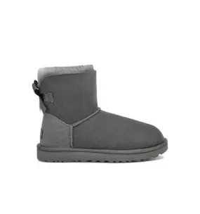 Botas de invierno UGG Mini Bayley Bow II (gris) Mujer