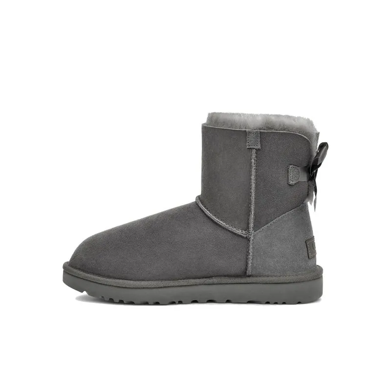 Botas de invierno UGG Mini Bayley Bow II (gris) Mujer