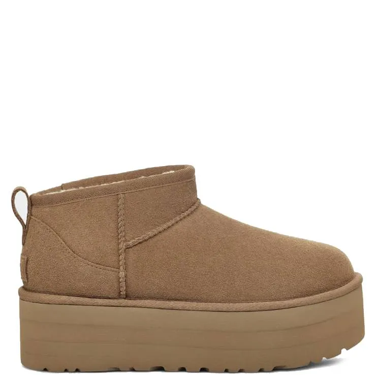 Botas Ugg Classic Ultra Mini Plataforma Chestnut