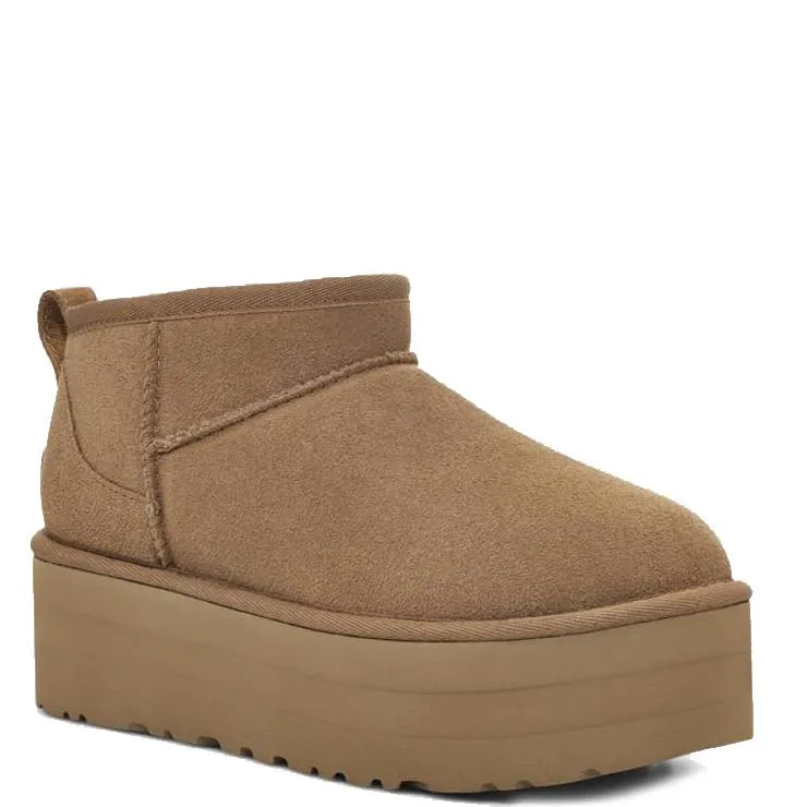 Botas Ugg Classic Ultra Mini Plataforma Chestnut