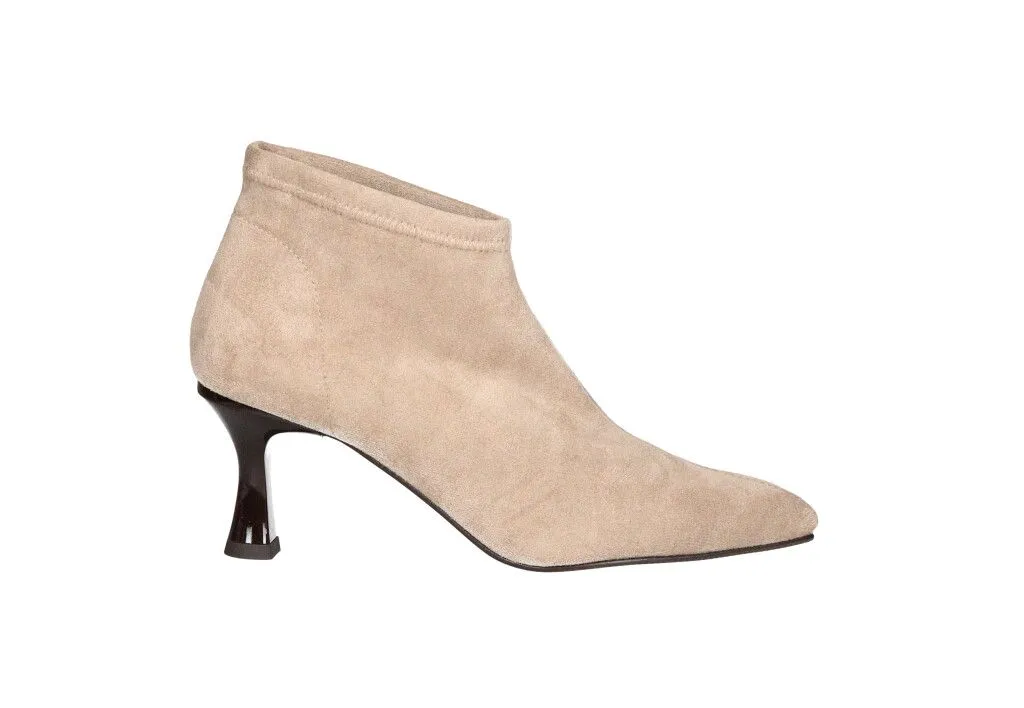 BOTIN ANTELICRA TAUPE LISO PUNTA PICO TACON ALTO FINO