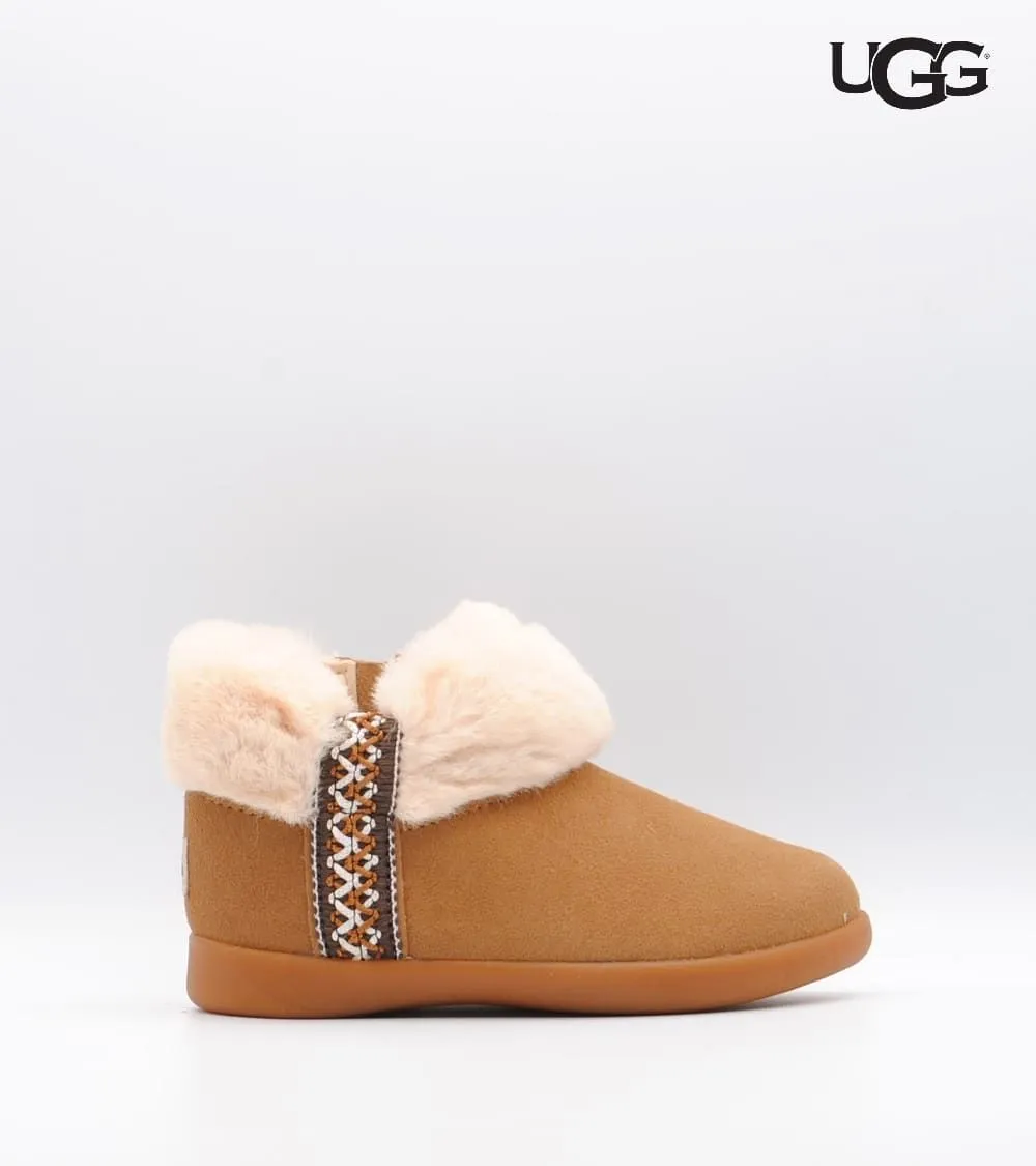 BOTITAS UGG NIÑA DREAMEE BOOTIE CHESTNUT PELO