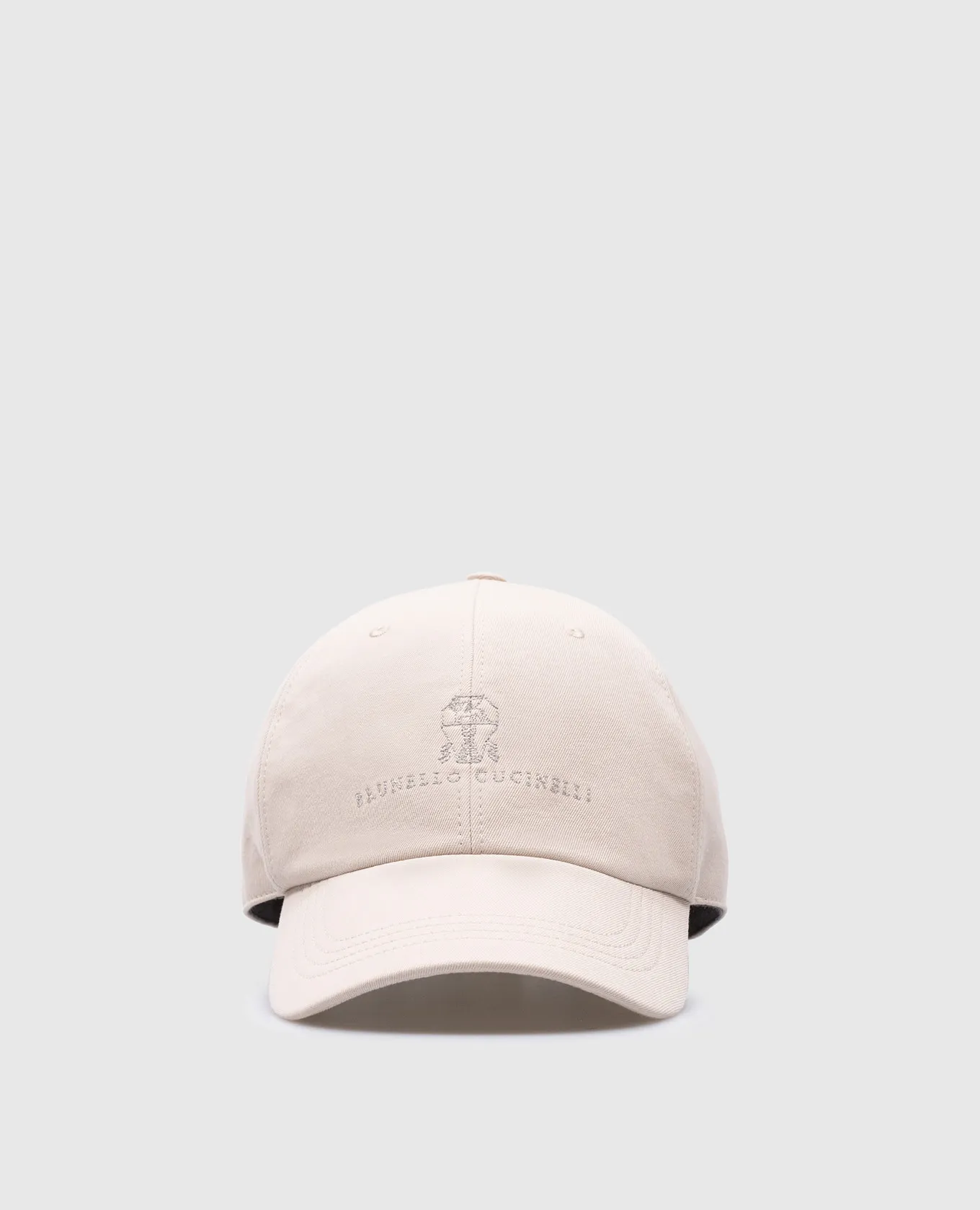 Brunello Cucinelli Beige cap with logo embroidery