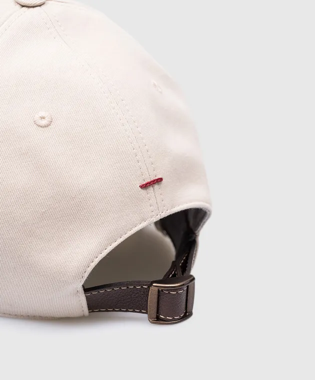 Brunello Cucinelli Beige cap with logo embroidery