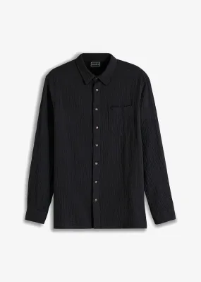 Camisa de manga larga Negro