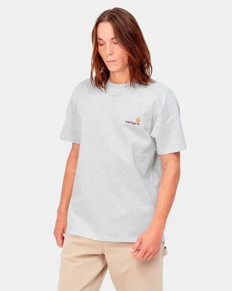 Camiseta CARHARTT AMERICAN SCRIPT - Ash Heather