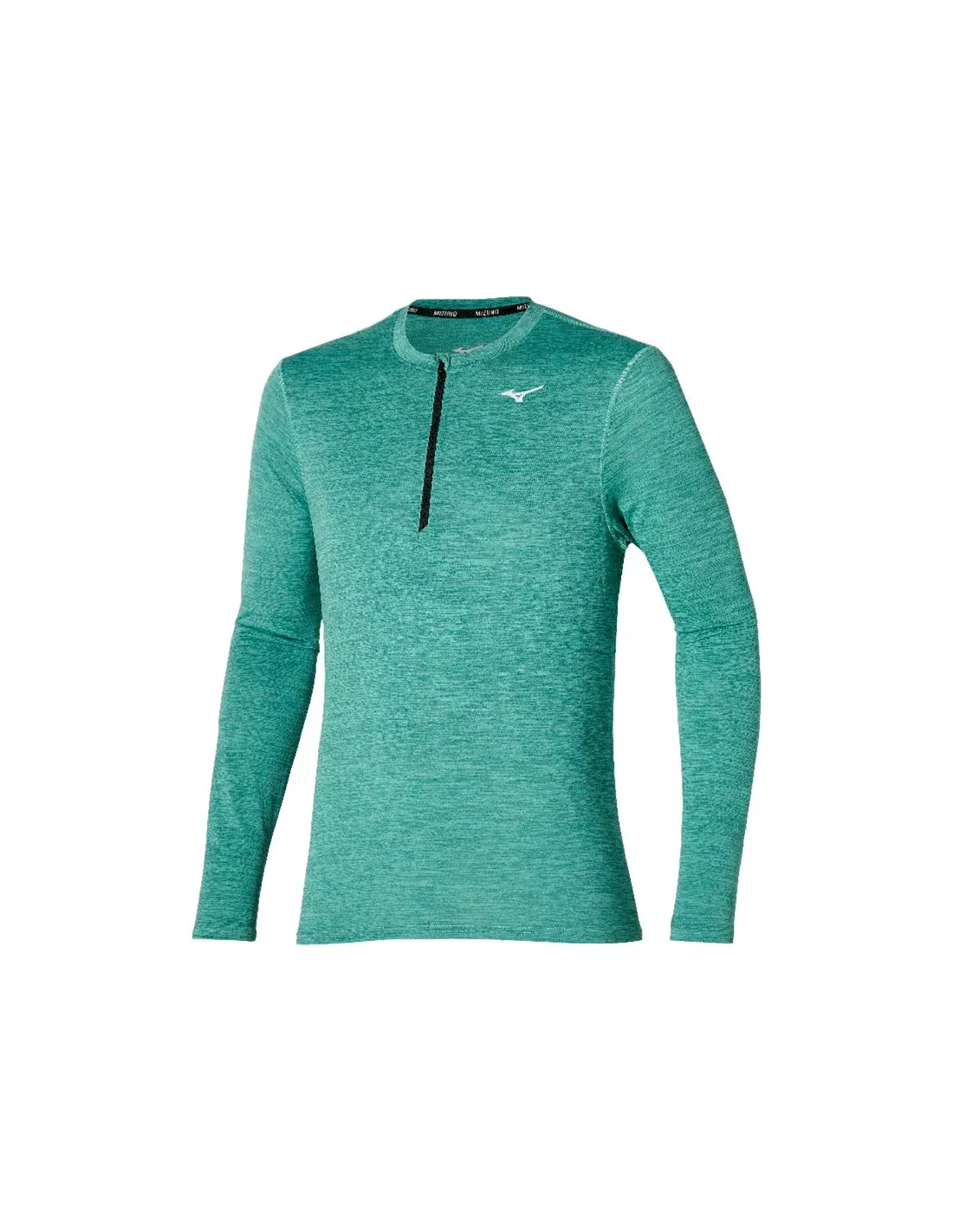 Camiseta de Fitness Mizuno Impulse core Half-Zip Verde Hombre