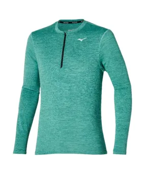 Camiseta de Fitness Mizuno Impulse core Half-Zip Verde Hombre