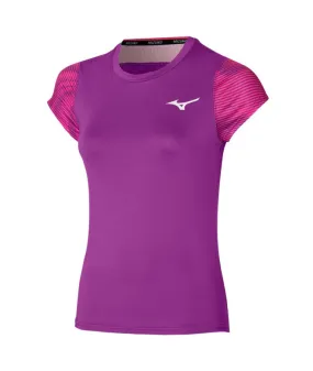 Camiseta de Pádel Mizuno Charge Printed Mujer Púrpura