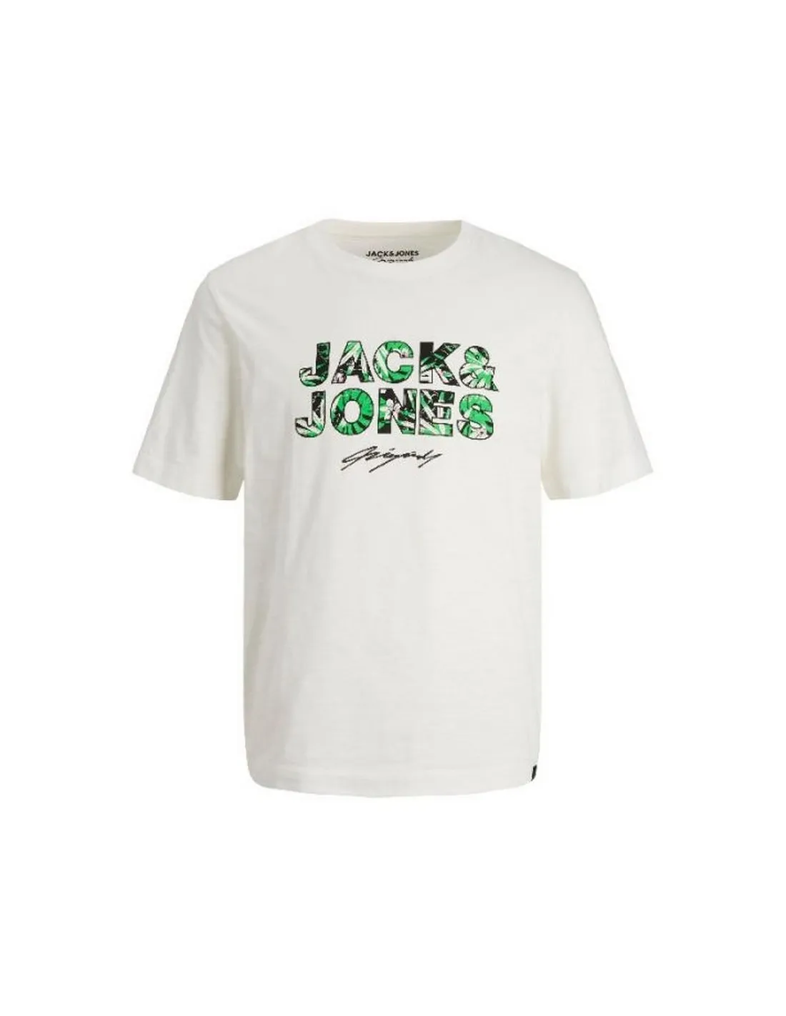 CAMISETA JACK & JONES BLANCA LOGO FRONTAL  ECOOL