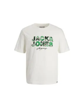 Camiseta Jack & Jones Blanca Logo Frontal - Ecool