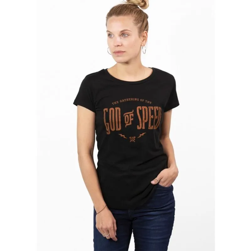 CAMISETA MOTO DIOS DE LA VELOCIDAD MUJER  JOHN DOE