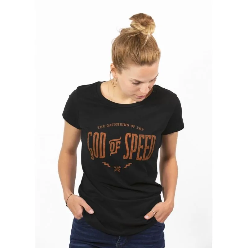 CAMISETA MOTO DIOS DE LA VELOCIDAD MUJER  JOHN DOE