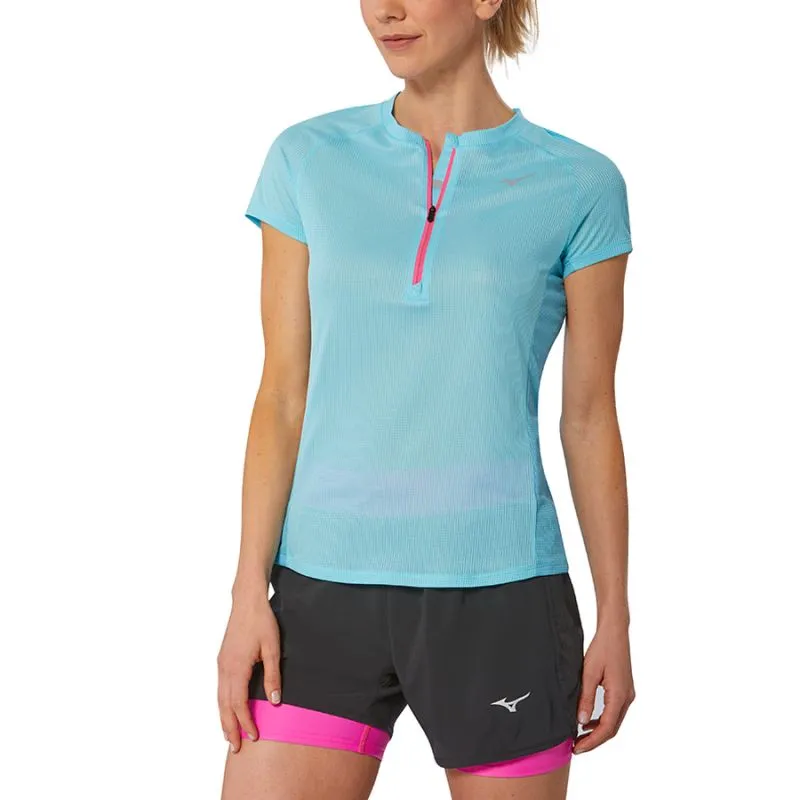 Camiseta trail/running Mizuno Trail Dryaeroflow HZ Tee (Antigua Sand) mujer