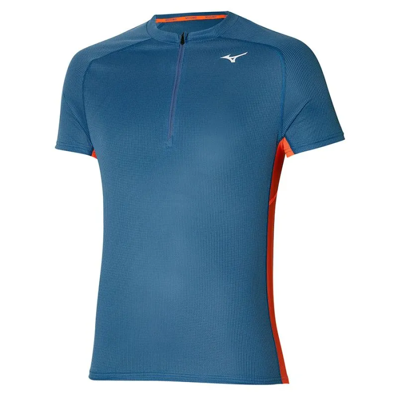 Camiseta trail/running Mizuno Trail Dryaeroflow HZ Tee (Blue Ash) hombre