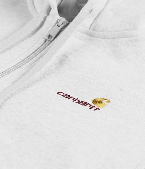 Carhartt WIP American Script Sudadera con cremallera (ash heather)