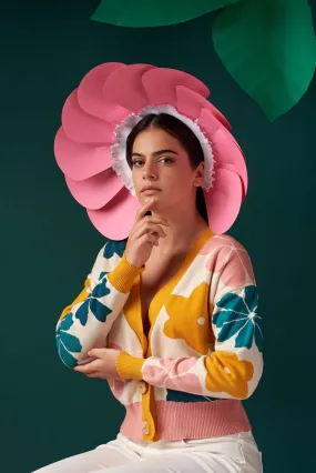 Chaqueta corta mujer con flores