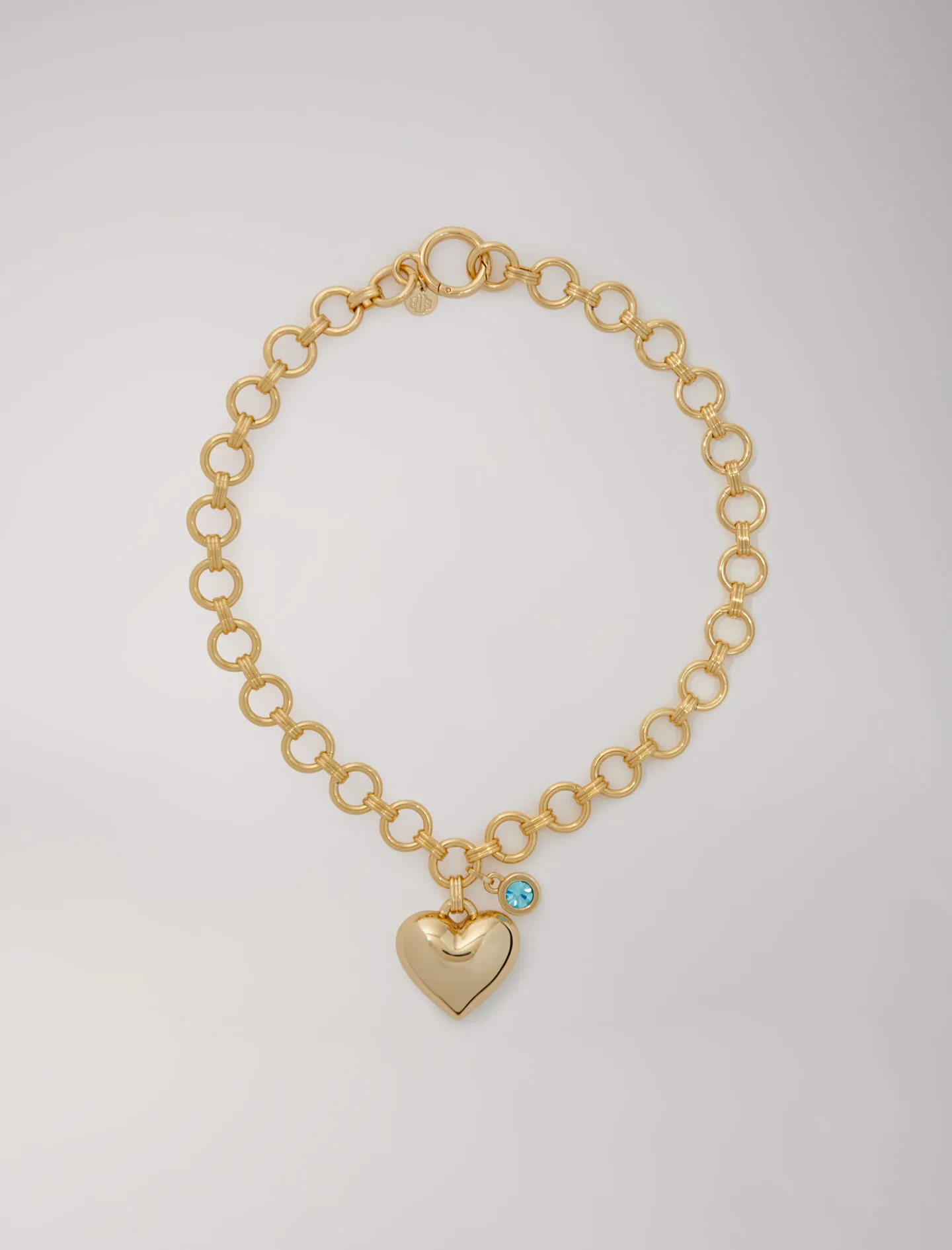 Collar corazón dorado