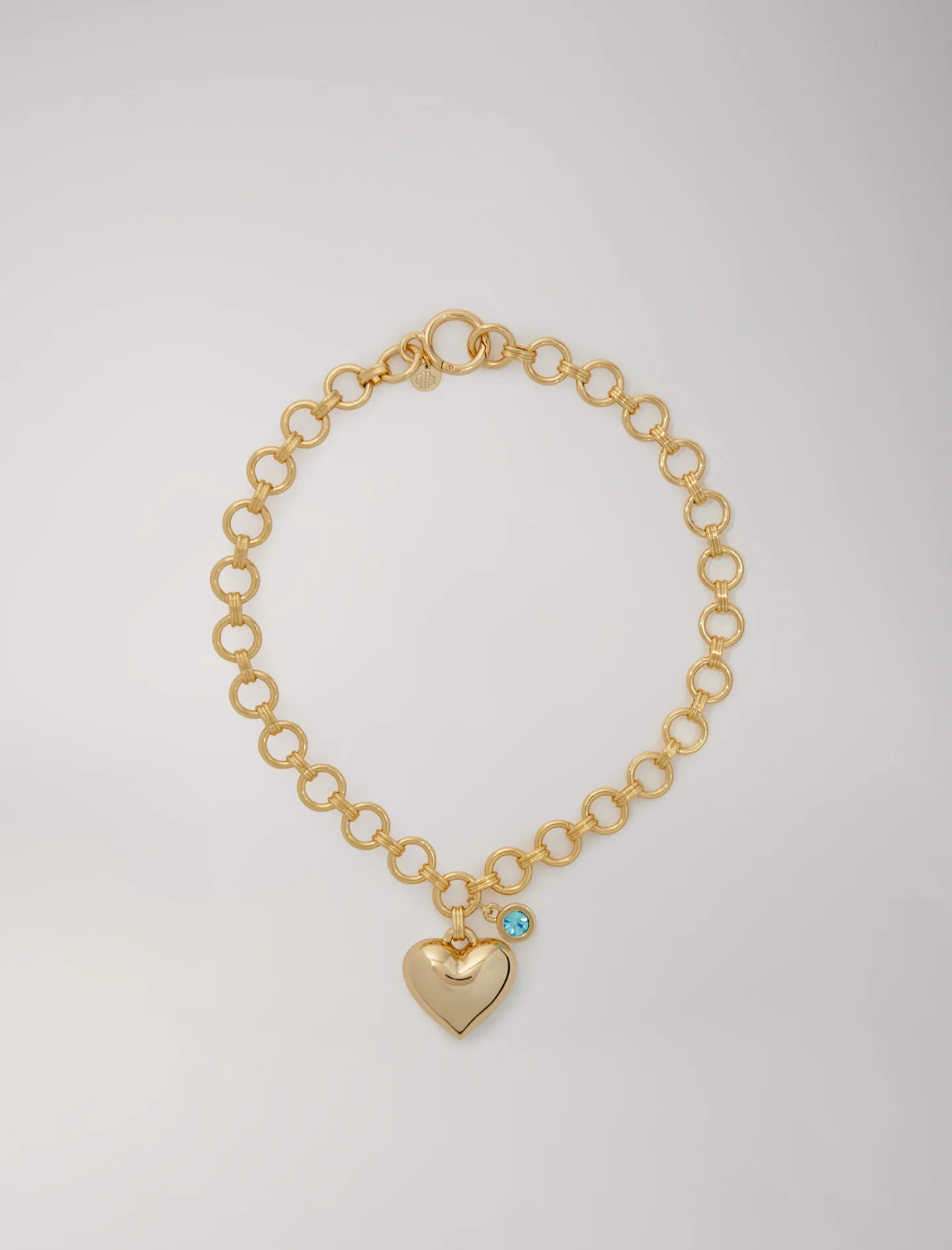 Collar corazón dorado