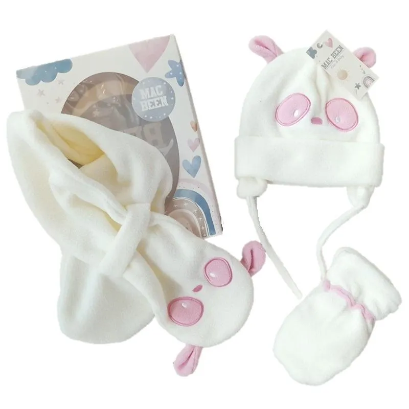 Conjunto bebé Gorro + Bufanda + Manoplas MAC BEEN Panda - 9/18 Meses