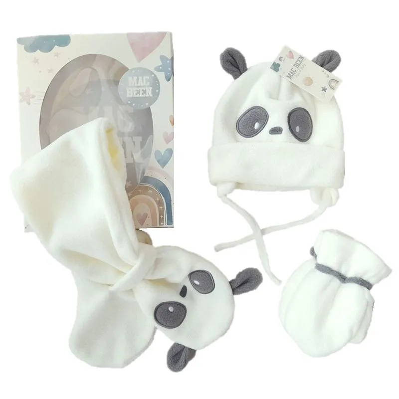 Conjunto bebé Gorro + Bufanda + Manoplas MAC BEEN Panda - 9/18 Meses